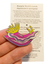 Load image into Gallery viewer, Purple Nudibranch (Hypselodoris apolegma) Wildlife Conservation Pin
