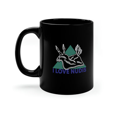 I LOVE NUDIS™ Nudibranch Ceramic Mug Black