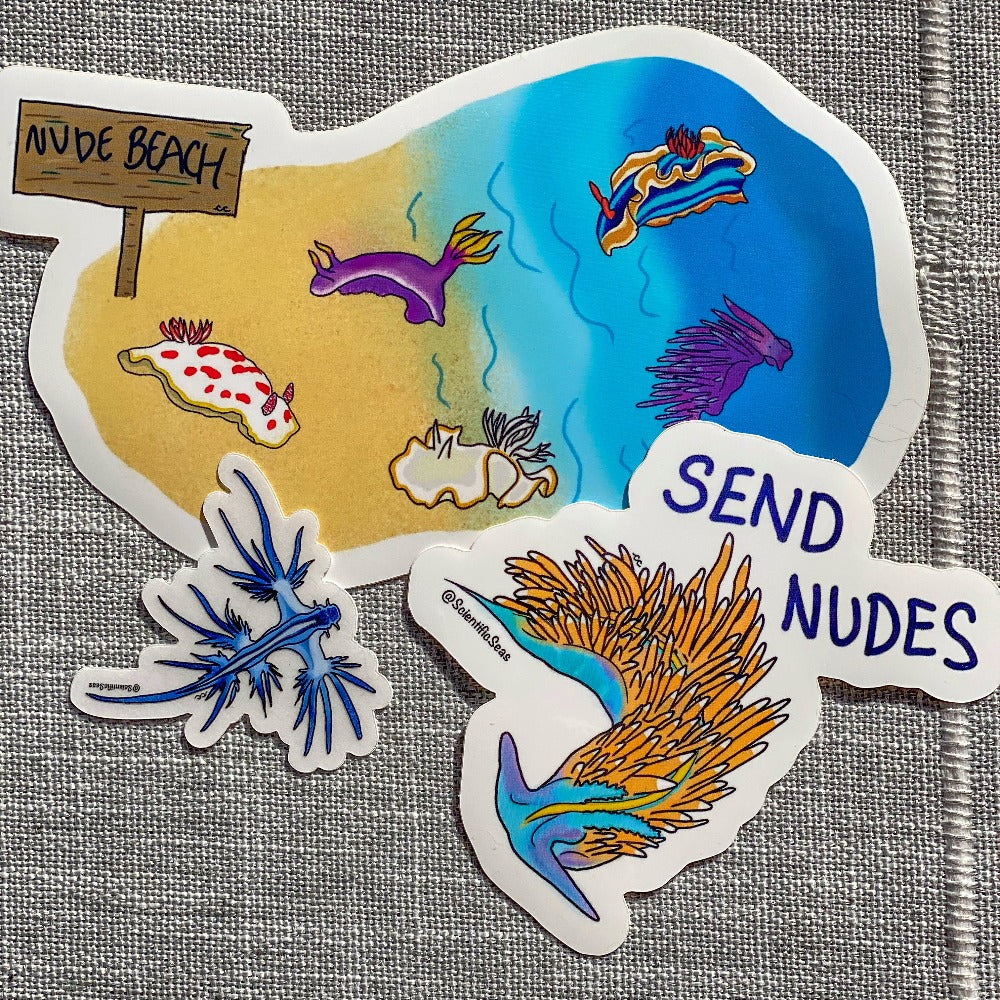 Nudibranch Pun Stickers