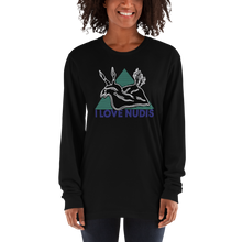 Load image into Gallery viewer, Black I LOVE NUDIS Long Sleeve Shirt
