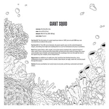 Load image into Gallery viewer, Sea Creatures: A Smithsonian Institute Coloring Book Giant Squid Details Page
