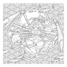 Load image into Gallery viewer, Sea Creatures: A Smithsonian Institute Coloring Book Japanese Spider Crab Page
