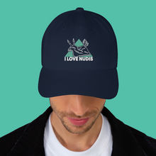 Load image into Gallery viewer, I LOVE NUDIS™ Nudibranch Dad Hat - Navy Blue
