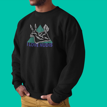 Load image into Gallery viewer, I LOVE NUDIS Nudibranch Hooded Sweatshirt in Black
