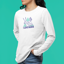 Load image into Gallery viewer, I LOVE NUDIS™ Long Sleeve Tee - White
