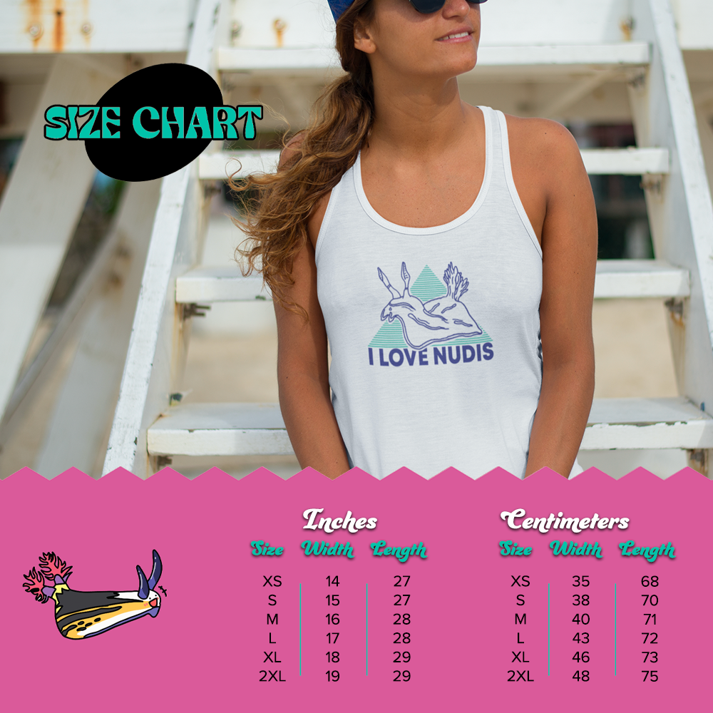 I LOVE NUDIS™ Women's Racerback Slim Fit Tank Top - White