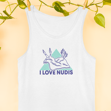 Load image into Gallery viewer, White I LOVE NUDIS Nudibranch Tank Top
